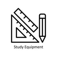 Study Equipment Vector outline Icons. Simple stock illustration stock