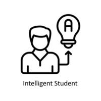 Intelligent Student Vector outline Icons. Simple stock illustration stock