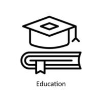 Education Vector outline Icons. Simple stock illustration stock