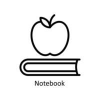 Notebook  Vector outline Icons. Simple stock illustration stock