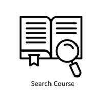 Search Course Vector outline Icons. Simple stock illustration stock