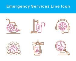 emergencia servicios vector icono conjunto