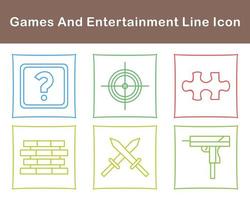 Games And Entertainment Vector Icon Set