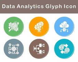 datos analítica vector icono conjunto