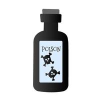 WVintage hand drawn bottle of poison vector illustration