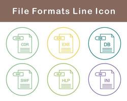 archivo formatos vector icono conjunto