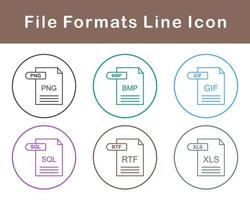 archivo formatos vector icono conjunto