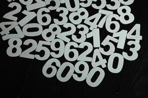 Background of numbers. from zero to nine. Finance data concept. Mathematic. Seamless pattern with numbers. financial crisis concept. Business success. photo
