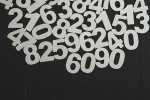 Background of numbers. from zero to nine. Finance data concept. Mathematic. Seamless pattern with numbers. financial crisis concept. Business success. photo