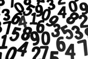 Background of numbers. from zero to nine. Finance data concept. Mathematic. Seamless pattern with numbers. financial crisis concept. Business success. photo