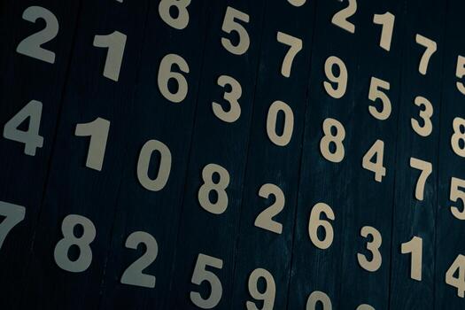 Background of numbers. from zero to nine. Finance data concept. Mathematic. Seamless pattern with numbers. financial crisis concept. Business success. photo