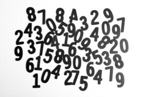 Background of numbers. from zero to nine. Finance data concept. Mathematic. Seamless pattern with numbers. financial crisis concept. Business success. photo