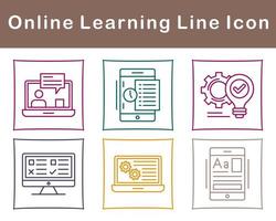 Online Learning Vector Icon Set