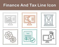 Finance And Tax Vector Icon Set