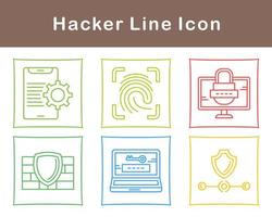 conjunto de iconos de vector de hacker