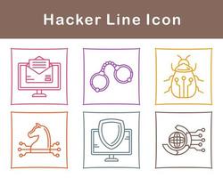 conjunto de iconos de vector de hacker