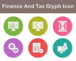 Finance And Tax Vector Icon Set