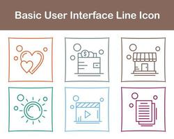 básico usuario interfaz vector icono conjunto