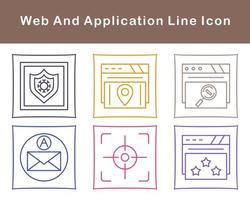 web y solicitud vector icono conjunto