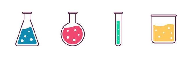 beaker glass laboratory science vector