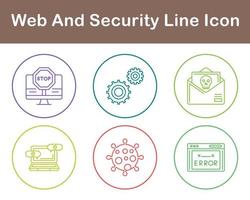 web y seguridad vector icono conjunto