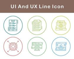 ui y ux vector icono conjunto