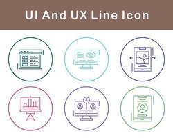 ui y ux vector icono conjunto