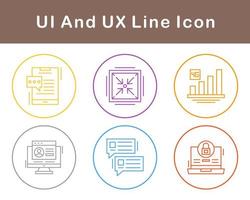 ui y ux vector icono conjunto