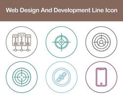 web diseño y desarrollo vector icono conjunto