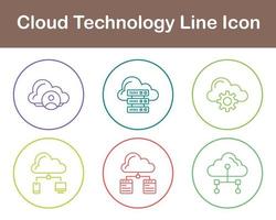 Cloud Technology Vector Icon Set