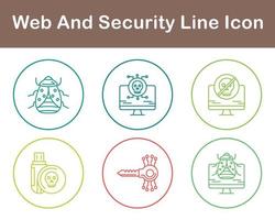 web y seguridad vector icono conjunto