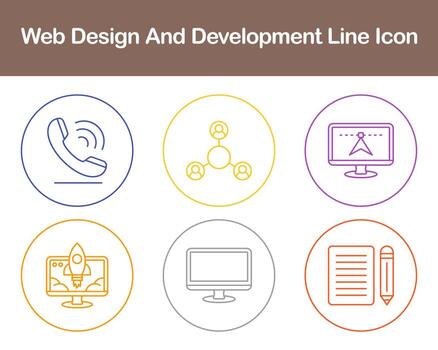 Web Design And Development Vector Icon Set