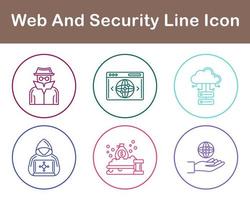 web y seguridad vector icono conjunto