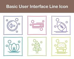 básico usuario interfaz vector icono conjunto