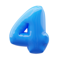 3d alfabet aantal ballon png