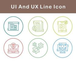 ui y ux vector icono conjunto