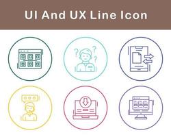 ui y ux vector icono conjunto