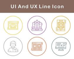 ui y ux vector icono conjunto