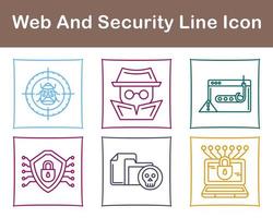 web y seguridad vector icono conjunto