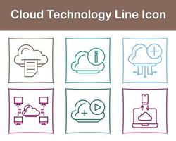 Cloud Technology Vector Icon Set