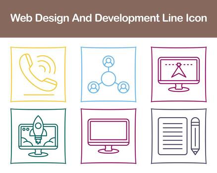 Web Design And Development Vector Icon Set