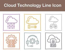 Cloud Technology Vector Icon Set