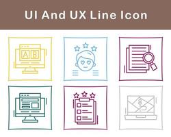 ui y ux vector icono conjunto