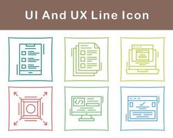 ui y ux vector icono conjunto