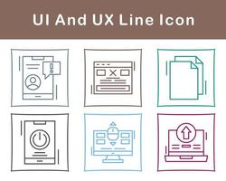 ui y ux vector icono conjunto