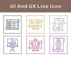 ui y ux vector icono conjunto