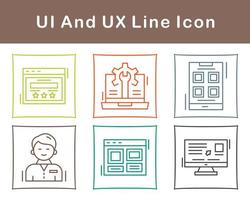 ui y ux vector icono conjunto