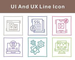 ui y ux vector icono conjunto