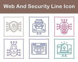 web y seguridad vector icono conjunto