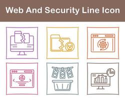 web y seguridad vector icono conjunto